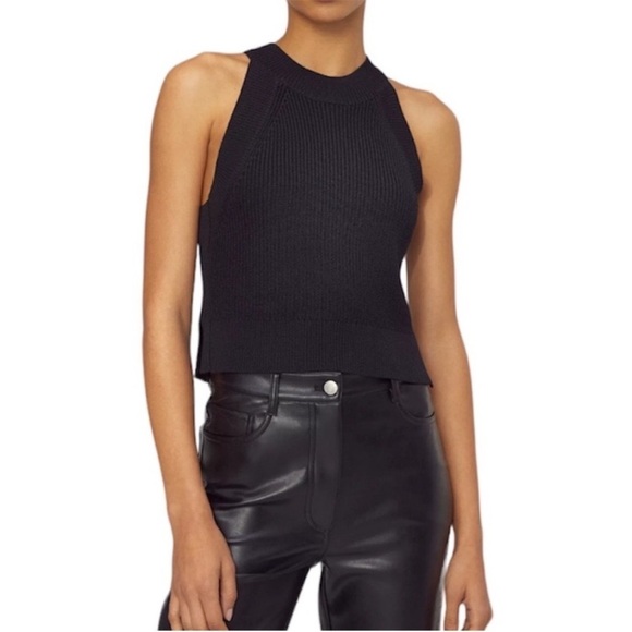 Aritzia Wilfred New Halter Tank in Black - Picture 2 of 9